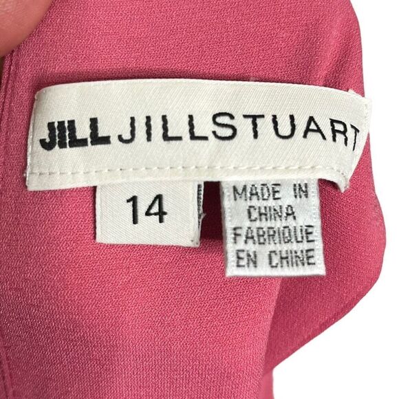 Anthropologie Jill Jill Stuart Pink Iva Crepe Bridesmaid Maxi Dress Long Gown 14 - Picture 8 of 13